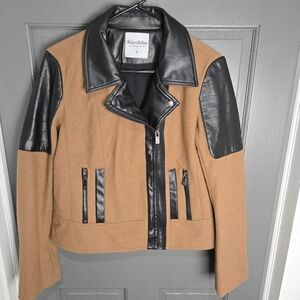 Fall Winter Wool Blend Moto Jacket